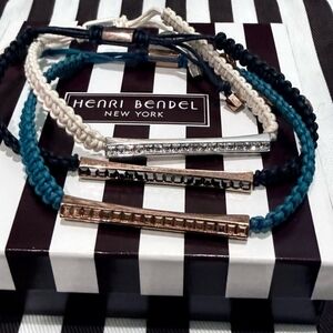 Henri Bendel set of 3 adjustable bracelets